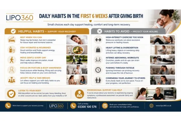 First 6 Weeks After Giving Birth To Avoid Diastasis Recti Southampton 	 : Daily Habits in the First 6 Weeks After Giving Birth 
