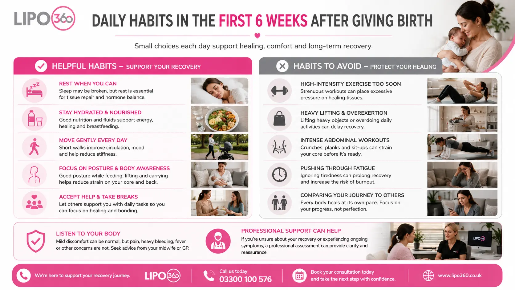 What to Do (and Avoid) in the First 6 Weeks After Giving Birth To Avoid Diastasis Recti 3 First 6 Weeks After Giving Birth To Avoid Diastasis Recti Southampton : Daily Habits in the First 6 Weeks After Giving Birth
